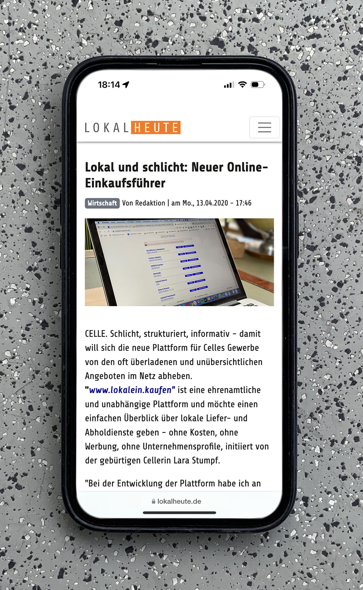 Local article about the project